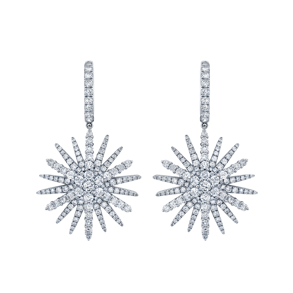 deBoulle Collection Supernova Earrings in White Gold