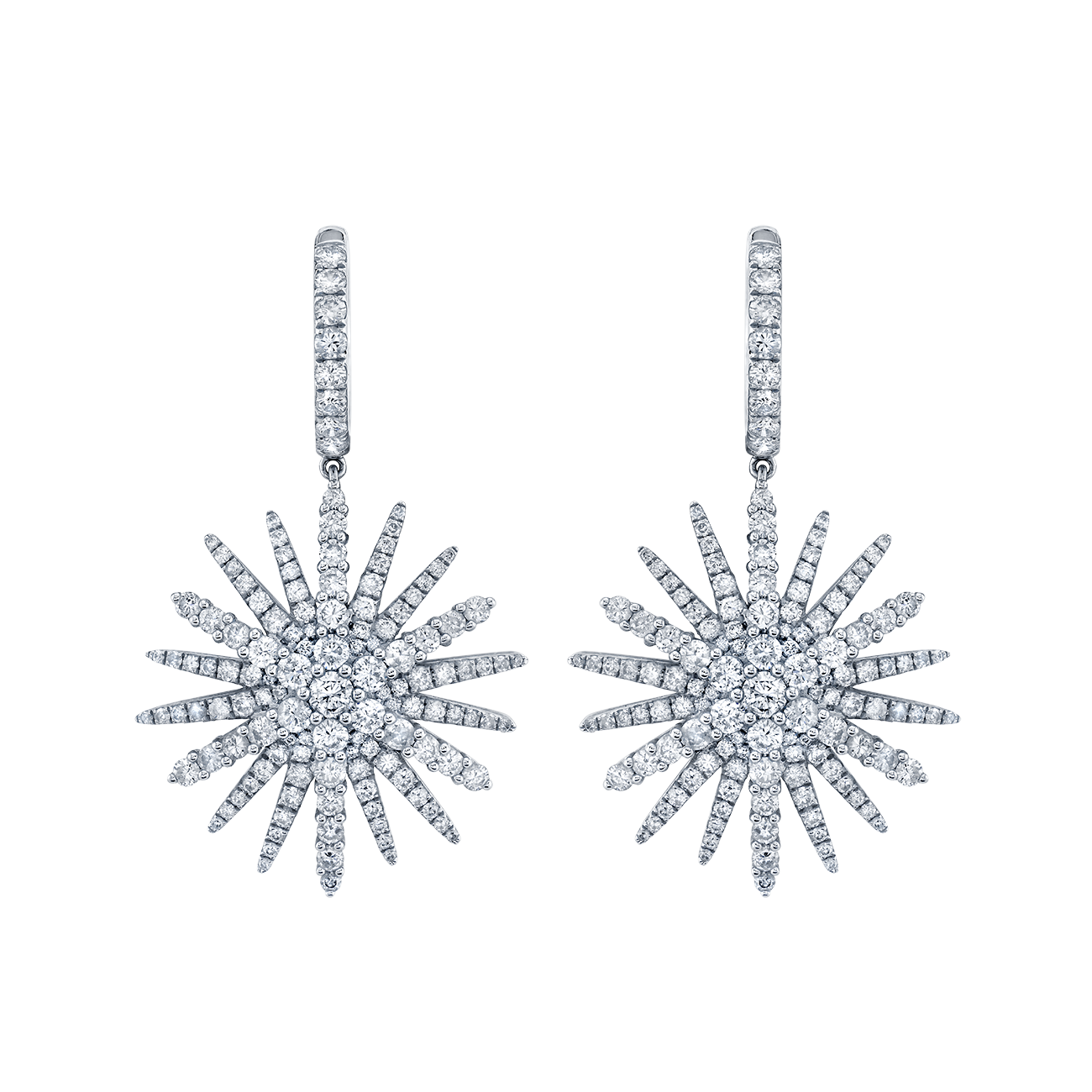 deBoulle Collection Supernova Earrings in White Gold