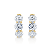 deBoulle Collection Classic Three Diamond Earrings in Yellow Gold