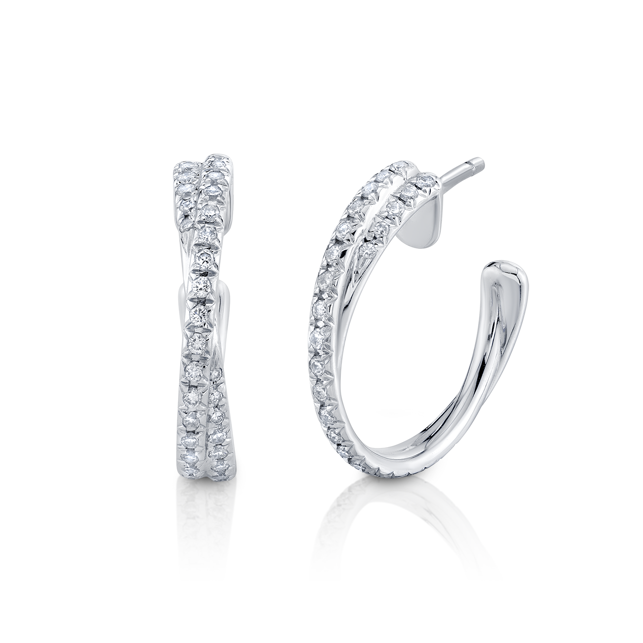 deBoulle Collection Crisscross Hoop Earrings