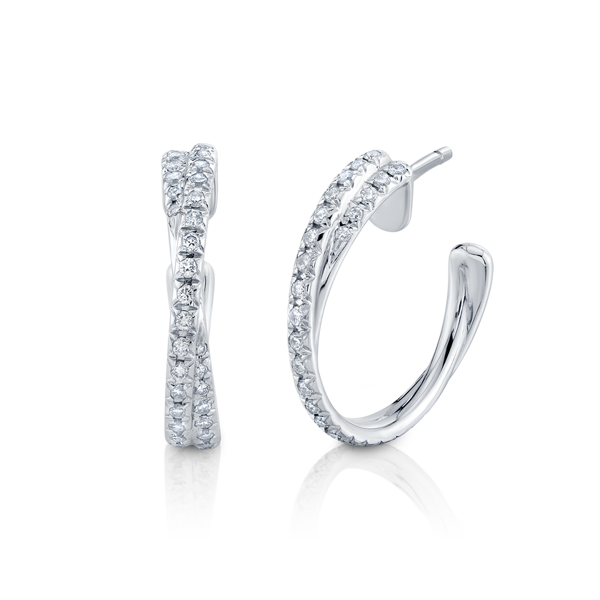 deBoulle Collection Crisscross Hoop Earrings