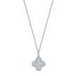 deBoulle Collection Clover Pendant Necklace in White Gold