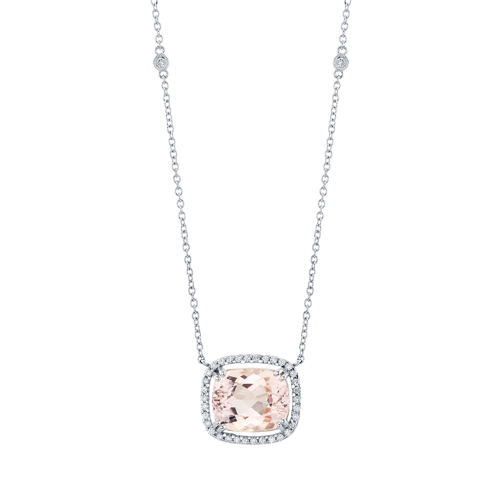deBoulle Collection Morganite and Diamond Necklace