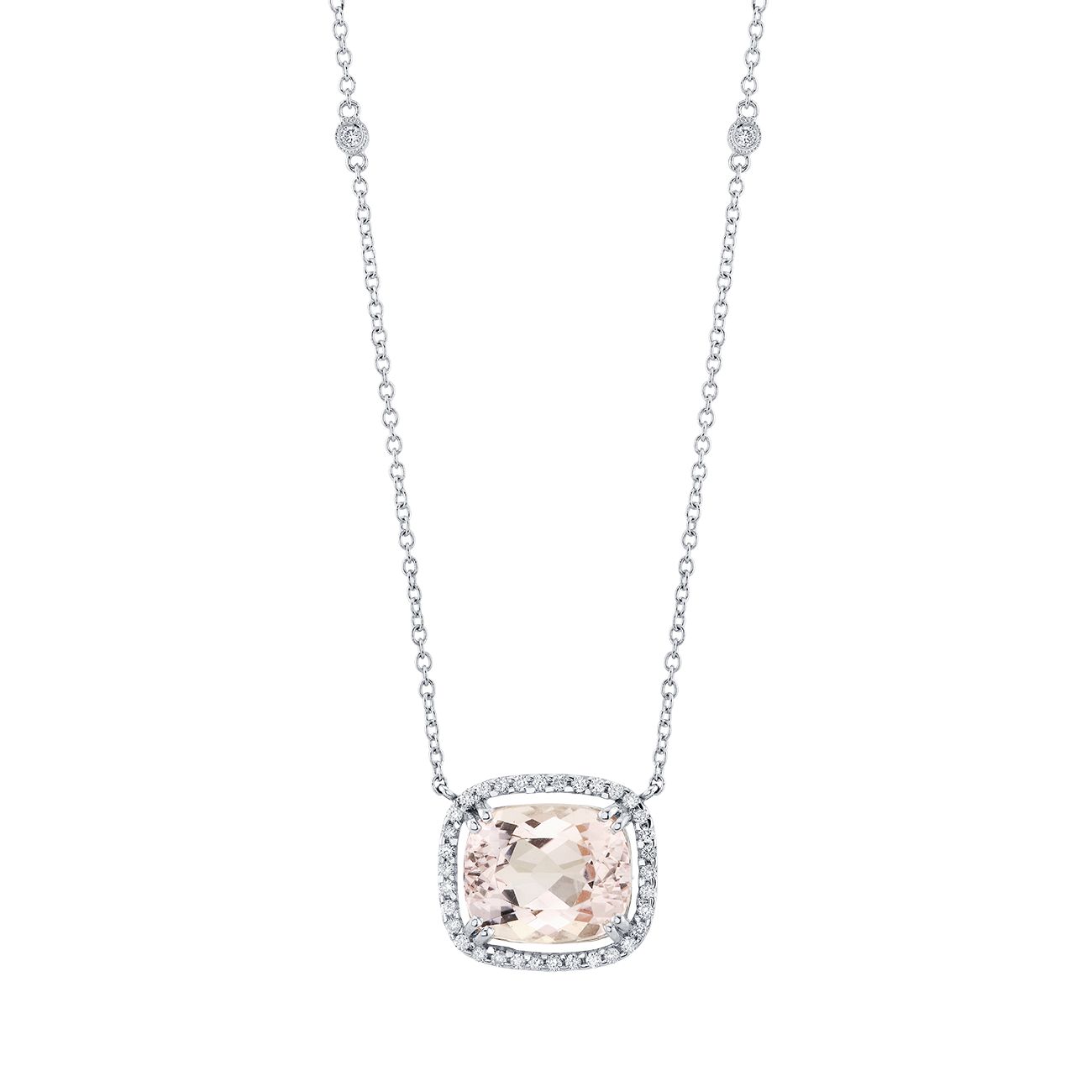 deBoulle Collection Morganite and Diamond Necklace