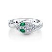 deBoulle Collection Serpentine Wrap Emerald Ring