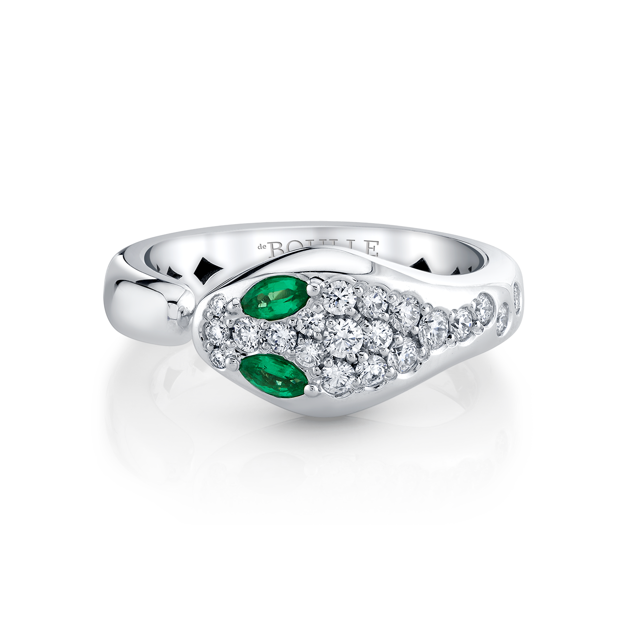 deBoulle Collection Serpentine Wrap Emerald Ring