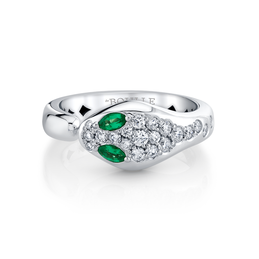 deBoulle Collection Serpentine Wrap Emerald Ring