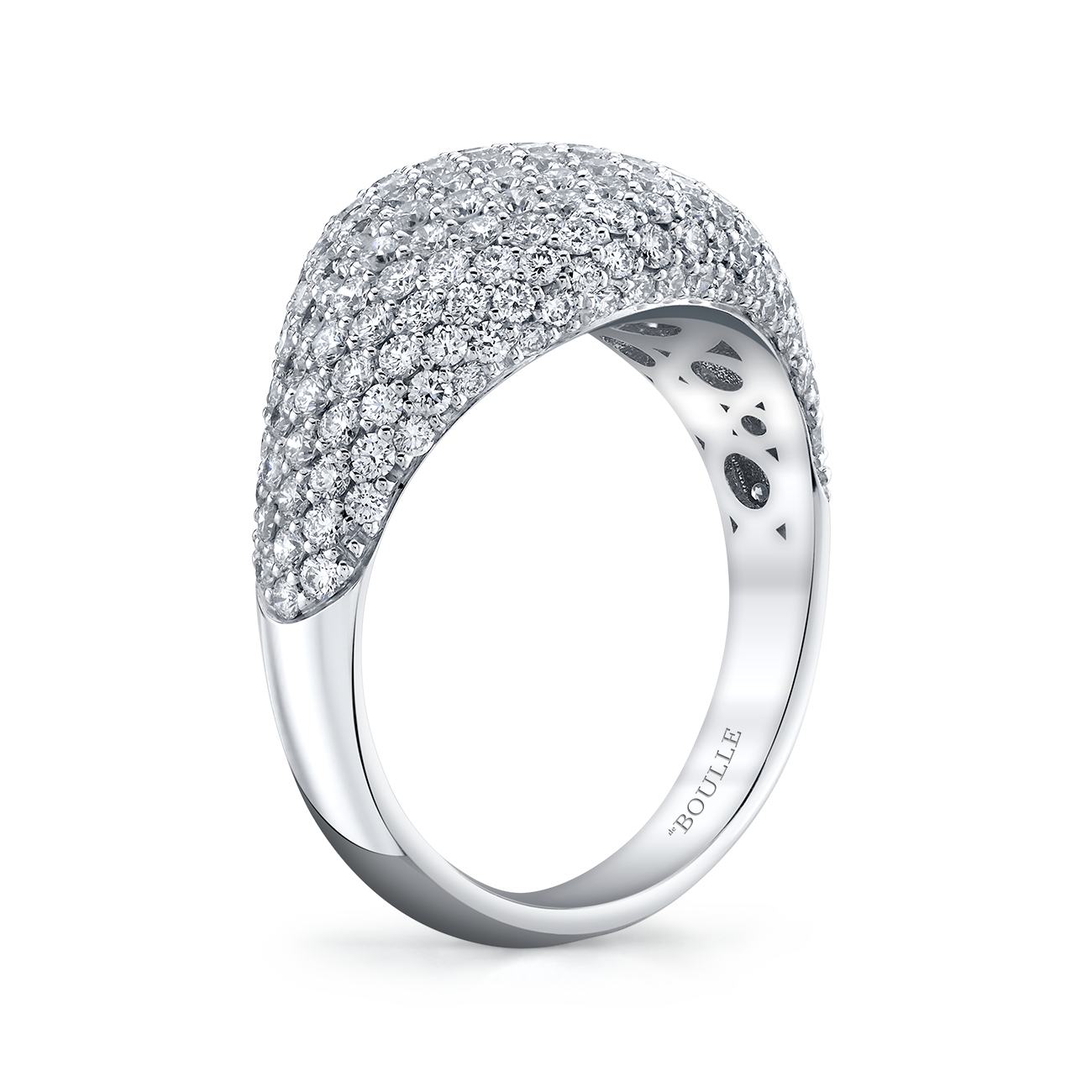 deBoulle Collection Pavé Domed Ring with White Sapphires