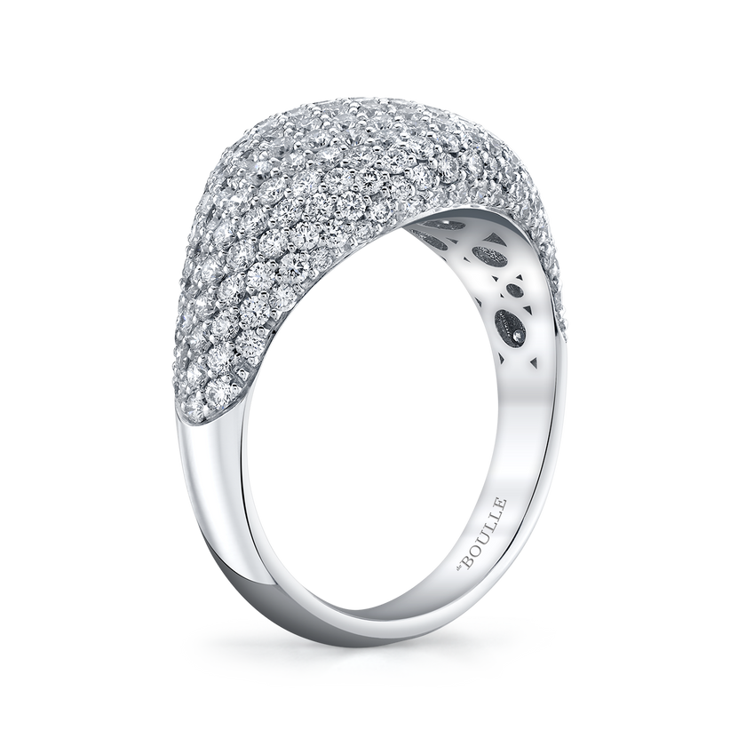deBoulle Collection Pavé Domed Ring with White Sapphires