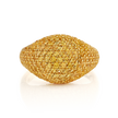 deBoulle Collection Pavé Domed Ring with Yellow Sapphires