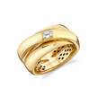 deBoulle Collection Wide Crossover Ring in Yellow Gold