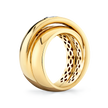 deBoulle Collection Wide Crossover Ring in Yellow Gold