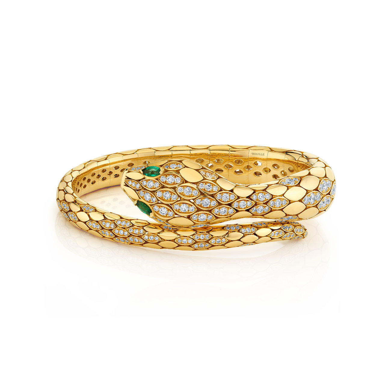 deBoulle Collection Serpent Open Cuff in Yellow Gold