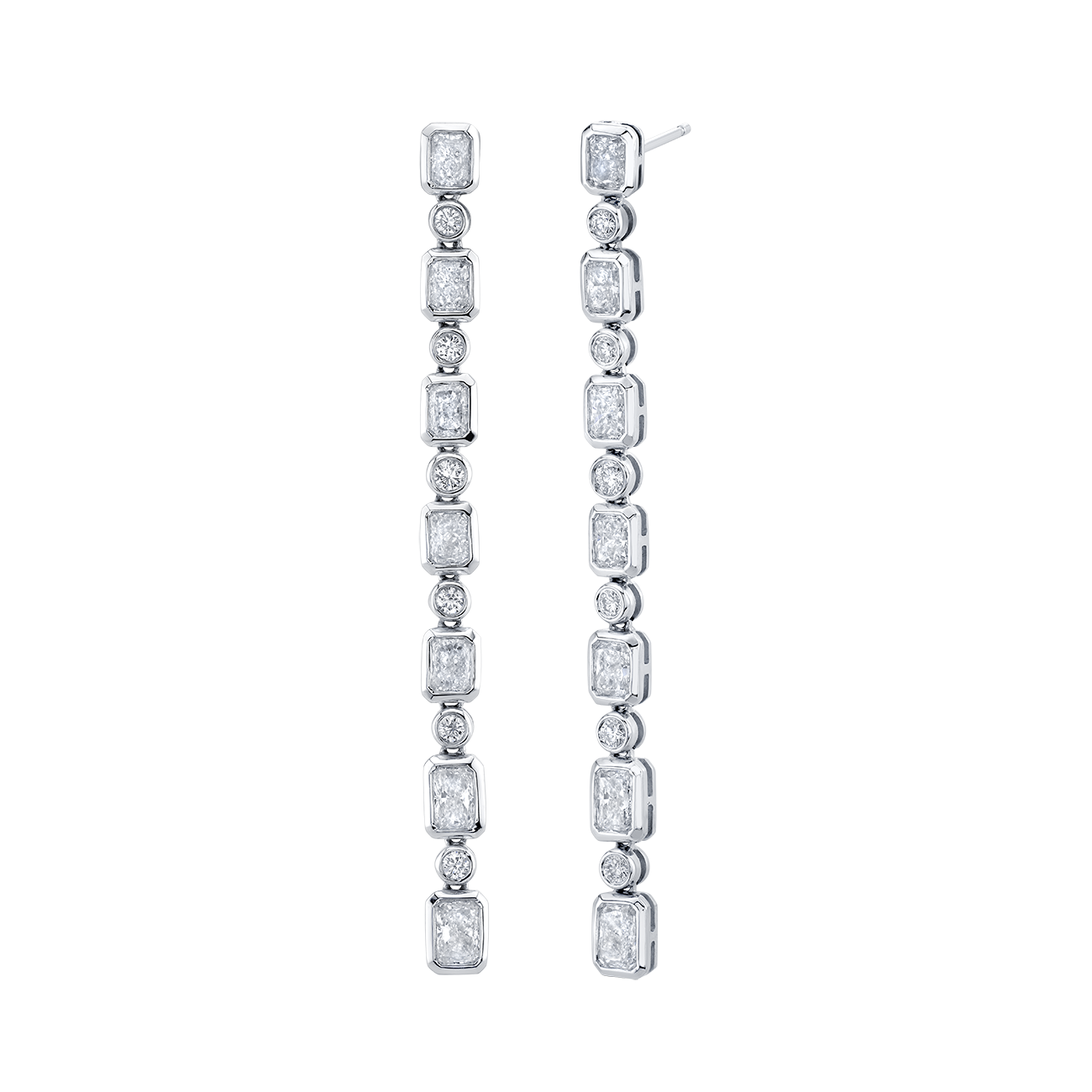 deBoulle Collection Radiant Drop Diamond Earrings