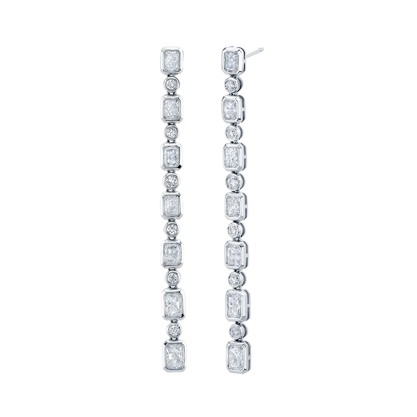 deBoulle Collection Radiant Drop Diamond Earrings