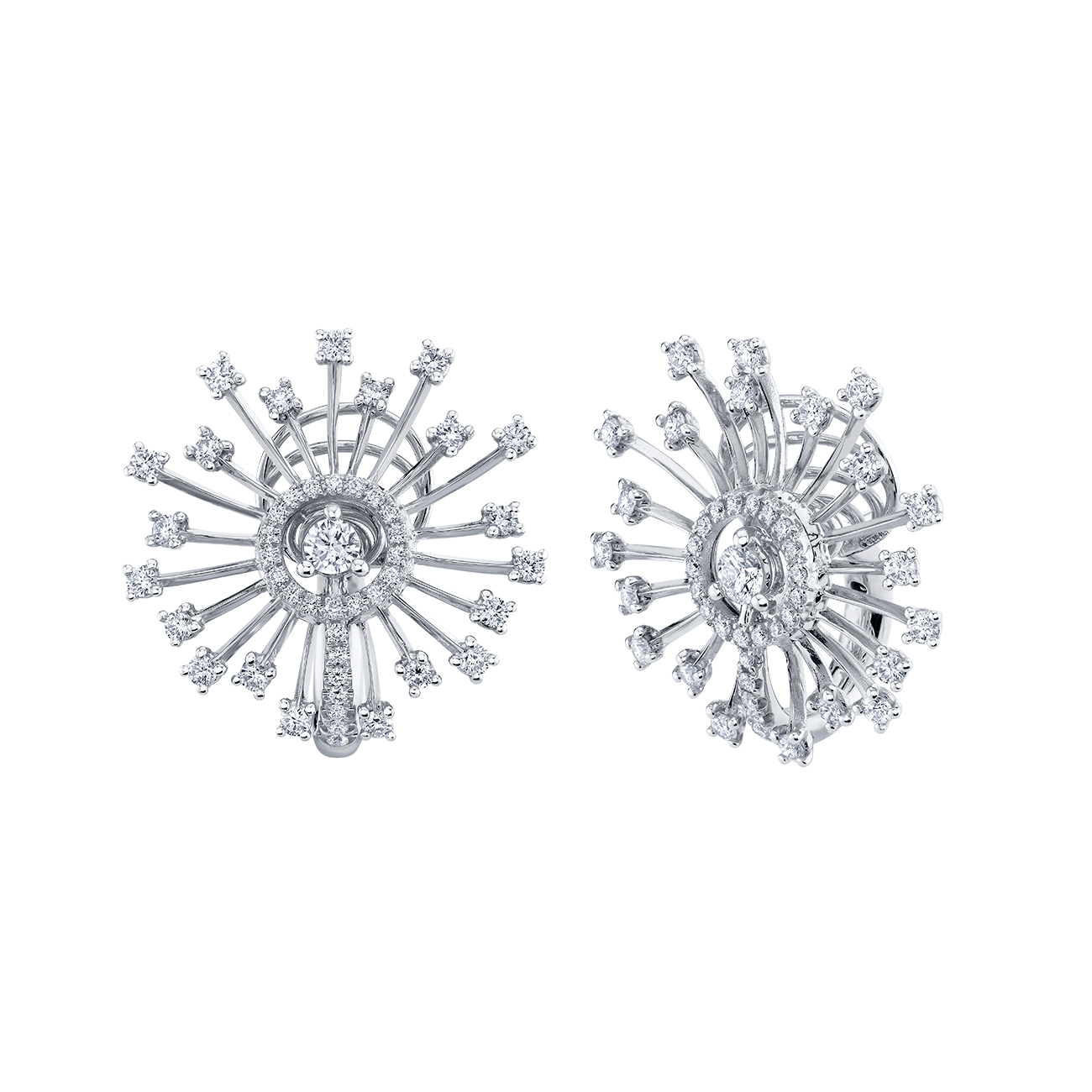 deBoulle Collection Sparkler Earrings in White Gold