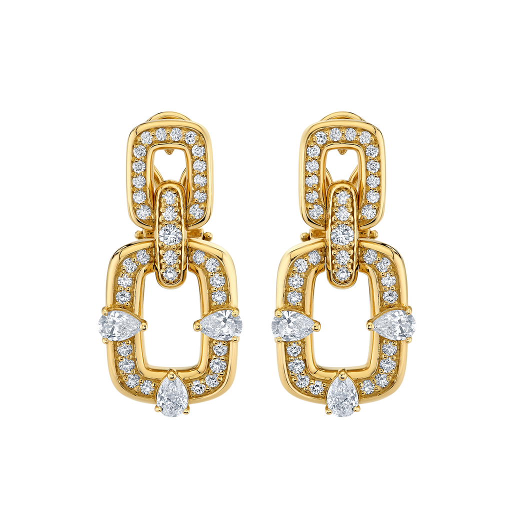deBoulle Collection Door Knocker Diamond Earrings
