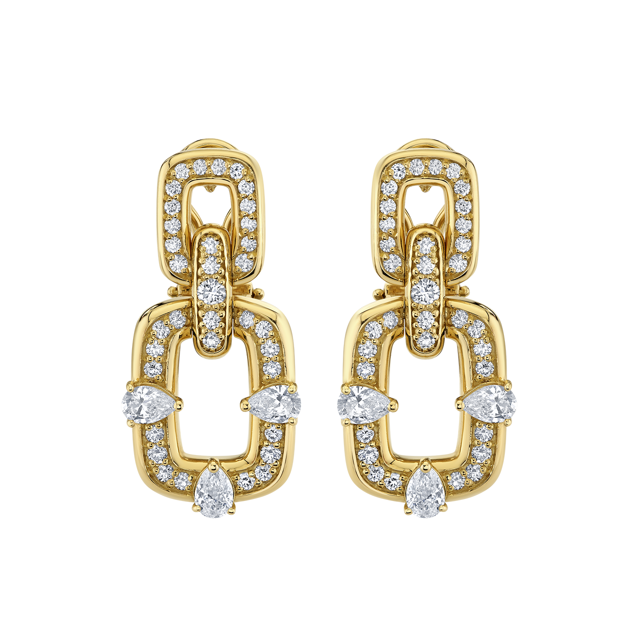 deBoulle Collection Door Knocker Diamond Earrings