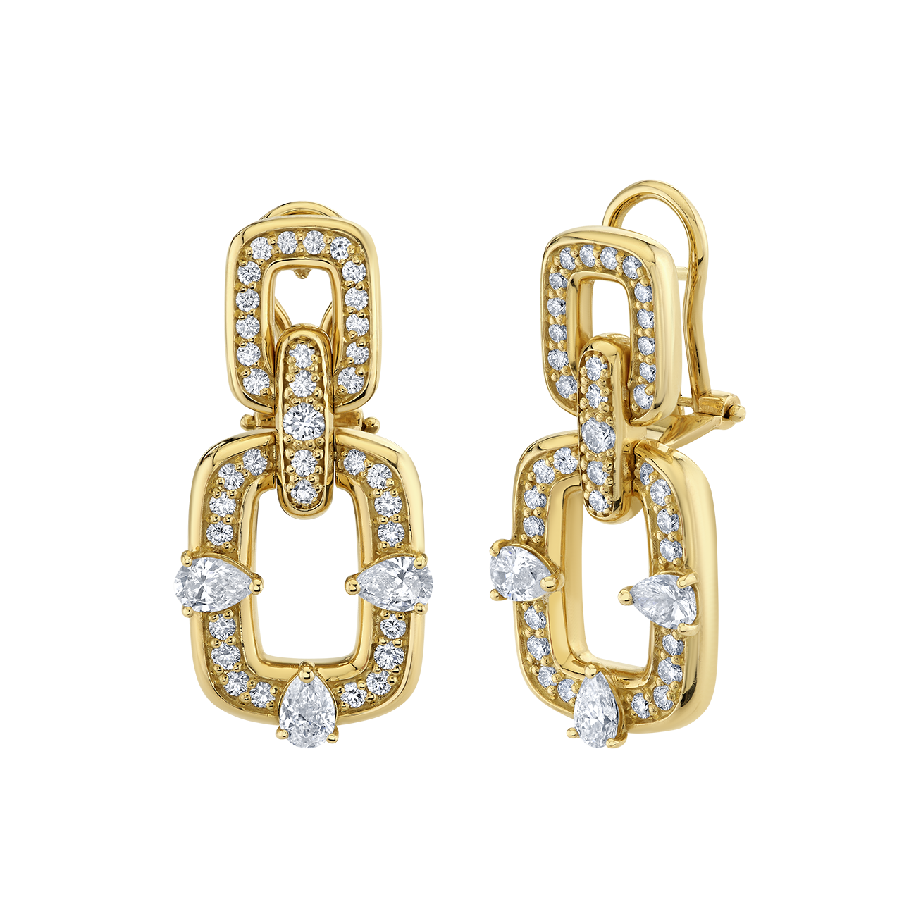 deBoulle Collection Door Knocker Diamond Earrings