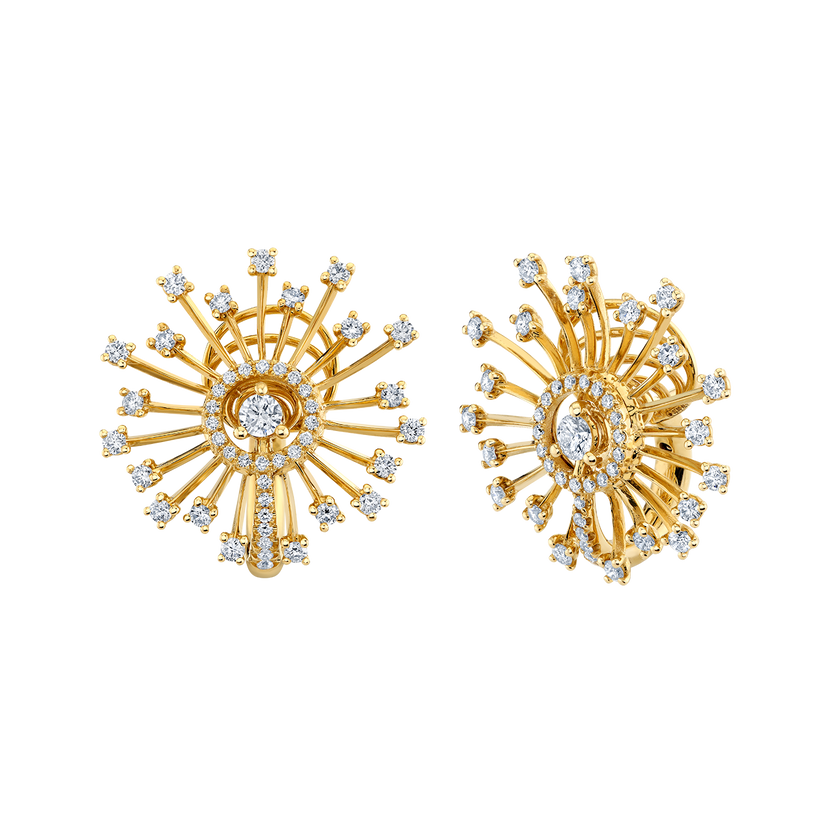 deBoulle Collection Sparkler Earrings in Yellow Gold
