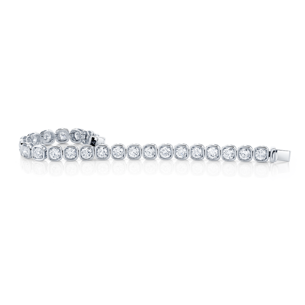 deBoulle High Jewelry Classic Tennis Bracelet in White Gold