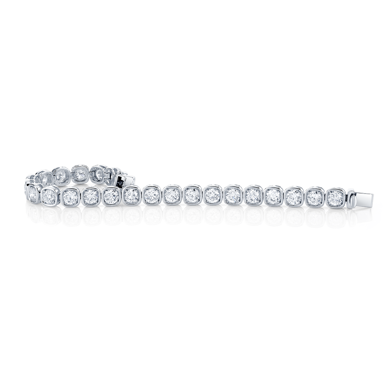 deBoulle High Jewelry Classic Tennis Bracelet in White Gold