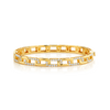 deBoulle Collection Pavé Link Diamond Bangle in Yellow Gold