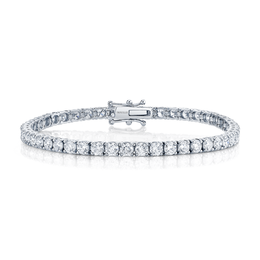 deBoulle Collection Classic Brilliant Diamond Tennis Bracelet in White Gold