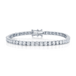 deBoulle Collection Classic Brilliant Diamond Tennis Bracelet in White Gold
