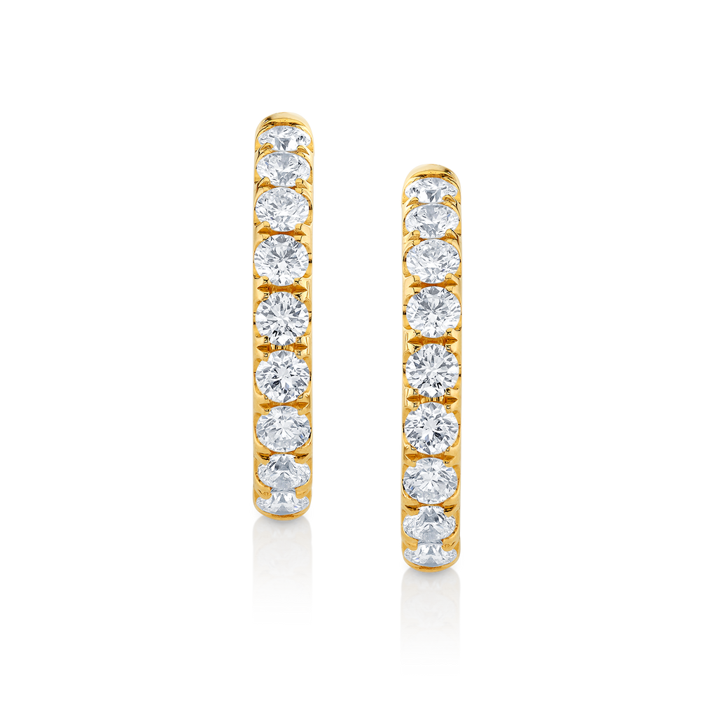 deBoulle Collection Everlasting Diamond Hoop Earrings