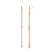 deBoulle Collection Linear Dangle Earrings in Yellow Gold