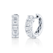 deBoulle Collection Emerald Cut Diamond Huggie Earrings