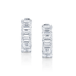 deBoulle Collection Emerald Cut Diamond Huggie Earrings
