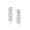 deBoulle Collection Emerald Cut Diamond Huggie Earrings