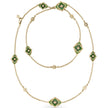 Opera Tulle Sautoir Necklace With Green Enamel And Diamonds