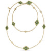 Opera Tulle Sautoir Necklace With Green Enamel And Diamonds