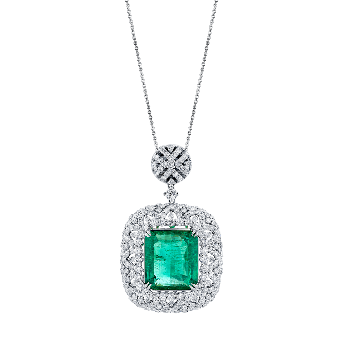 deBoulle High Jewelry Emerald Pendant