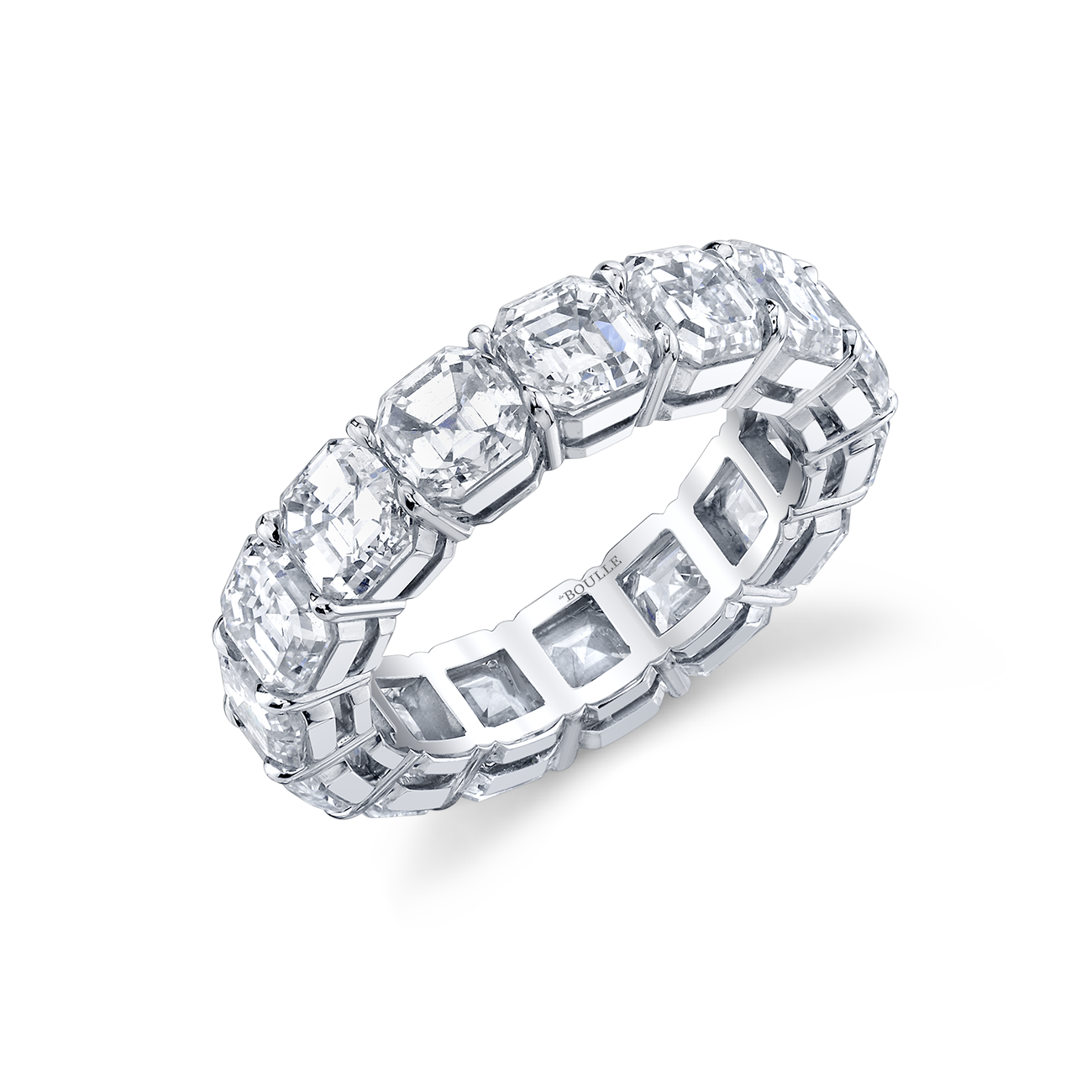 deBoulle Bridal Collection Eternity Band with Asscher Cut Diamonds