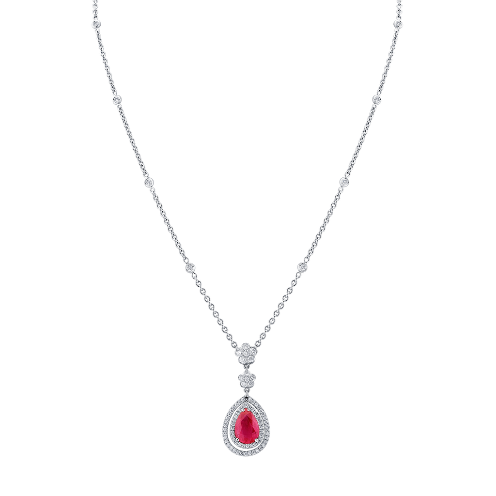 deBoulle Collection Ruby and Diamond Necklace