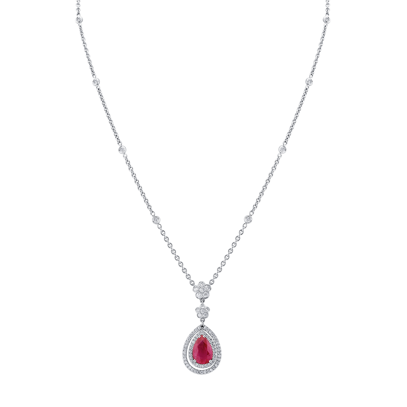 deBoulle Collection Ruby and Diamond Necklace