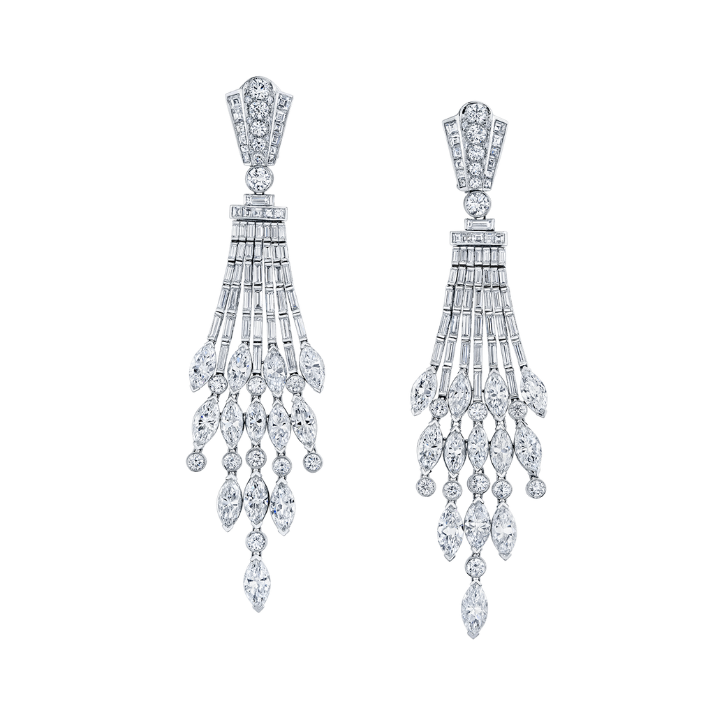 deBoulle High Jewelry Diamond Chandelier Earrings