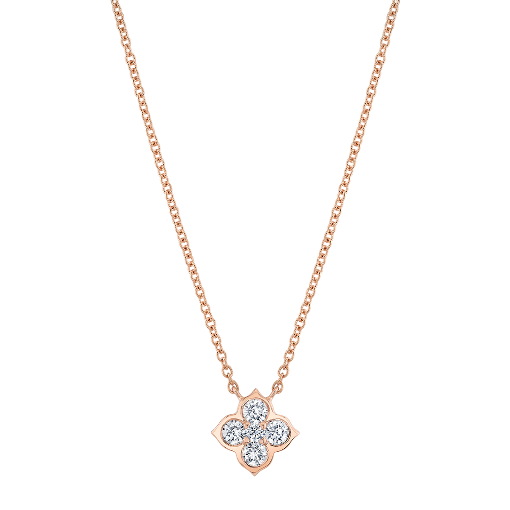 deBoulle Collection Pointed Clover Pendant in Rose Gold