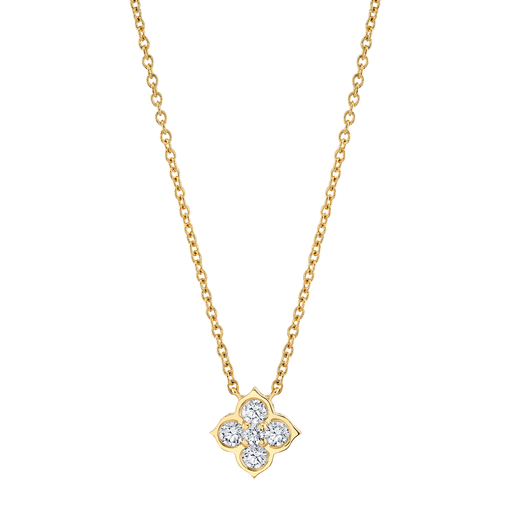 deBoulle Collection Pointed Clover Pendant in Yellow Gold