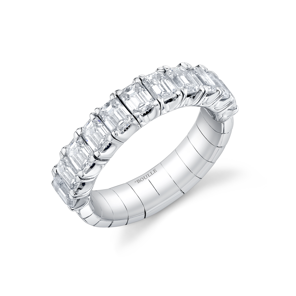 deBoulle Bridal Collection Stretch Eternity Band with Emerald-cut Diamonds