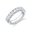 deBoulle Bridal Collection Stretch Eternity Band with Emerald-cut Diamonds