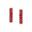deBoulle Collection Ruby Hoop Earrings