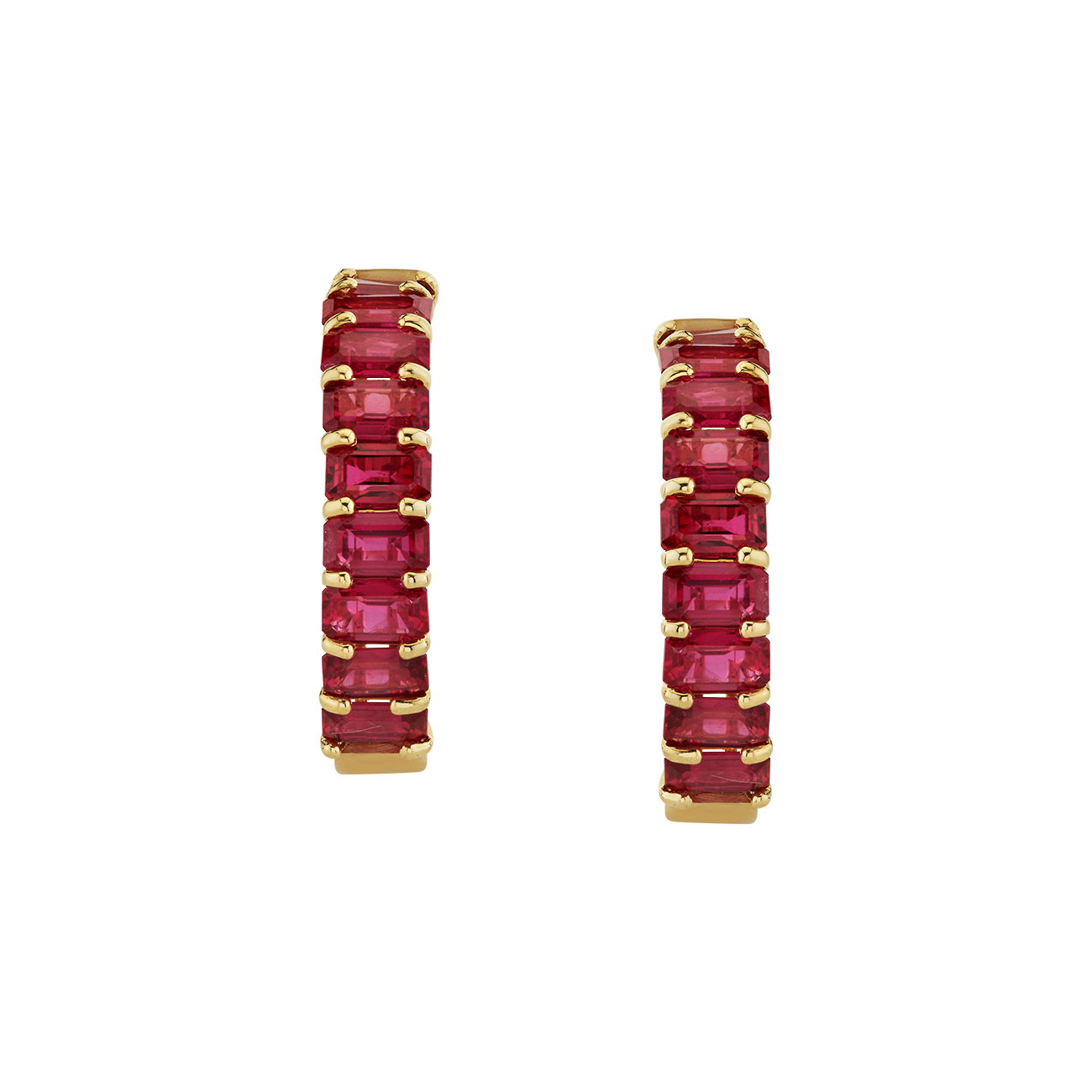 deBoulle Collection Ruby Hoop Earrings