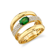 deBoulle Collection Tsavorite Three Row Ring