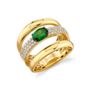 deBoulle Collection Tsavorite Three Row Ring
