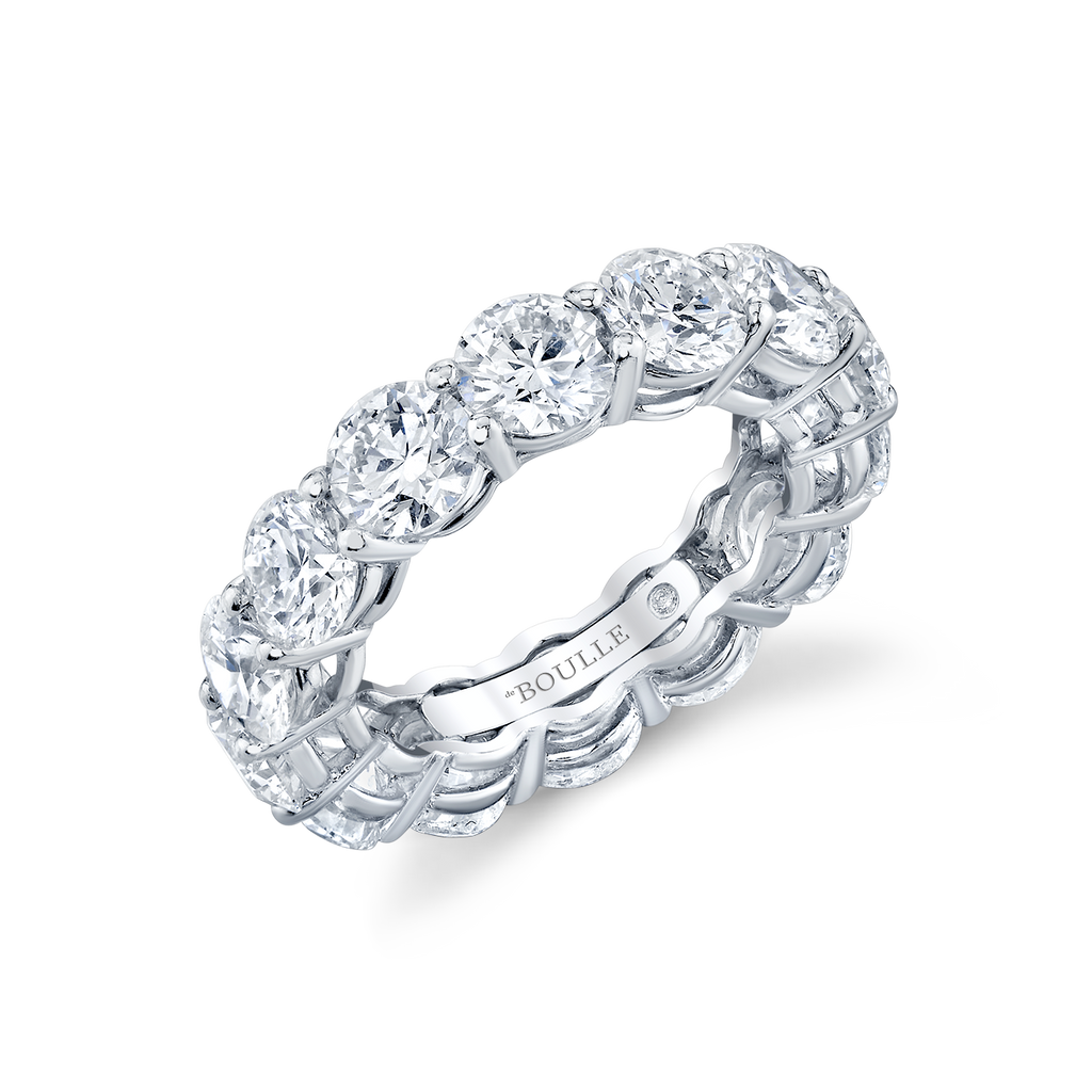 deBoulle Bridal Collection Round Diamond Eternity Band in Platinum